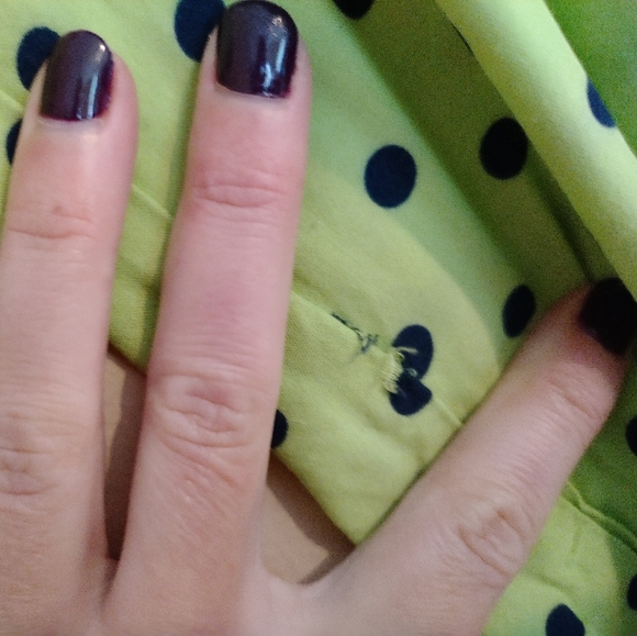 🌻 90s Faux Layered Maxi Dress Navy and Green - Picture 6 of 7